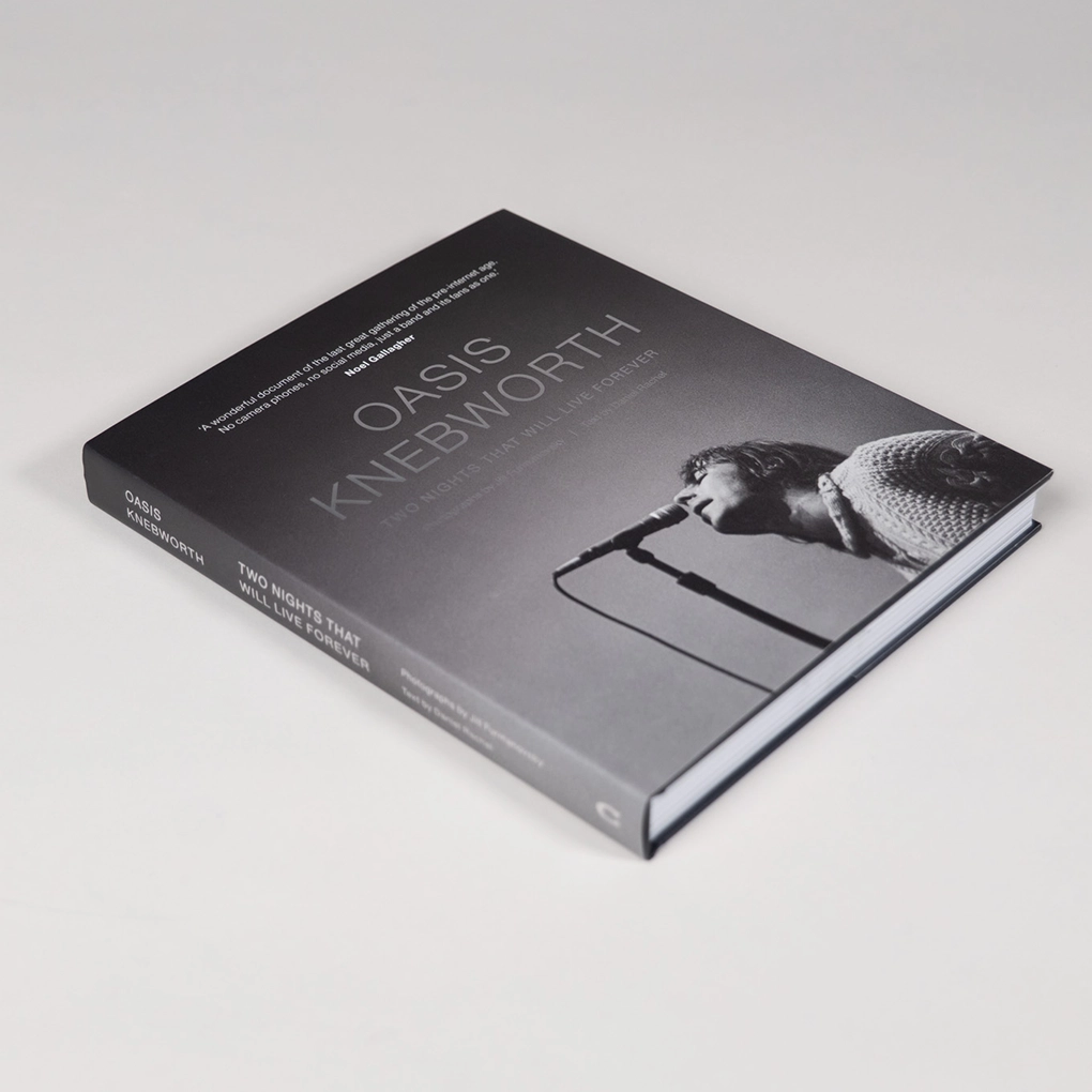 Oasis Knebworth, lying flat to show the spine